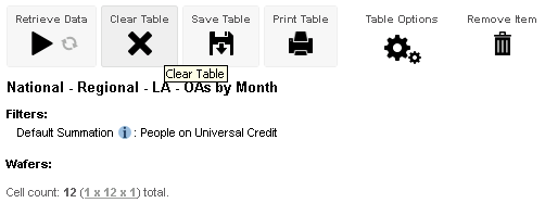 Clear Table icon