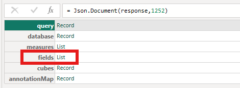 Fields list highlighted.