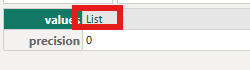 List button highlighted.